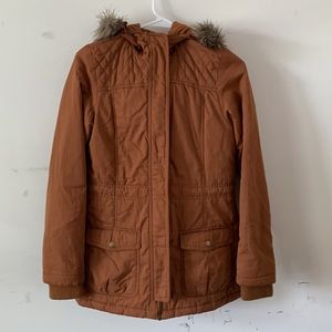 Mossimo coat with detachable fur on hood
